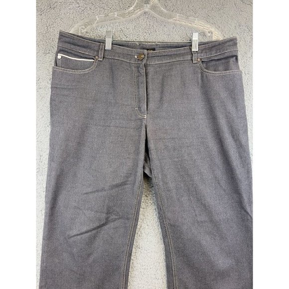 ESCADA Women's Size 46 US 18 Gray Straight Leg Slacks Dress - Picture 3 of 11